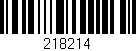 Código de barras (EAN, GTIN, SKU, ISBN): '218214'