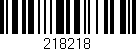 Código de barras (EAN, GTIN, SKU, ISBN): '218218'