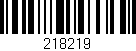 Código de barras (EAN, GTIN, SKU, ISBN): '218219'