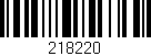 Código de barras (EAN, GTIN, SKU, ISBN): '218220'