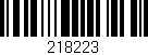 Código de barras (EAN, GTIN, SKU, ISBN): '218223'