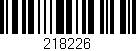 Código de barras (EAN, GTIN, SKU, ISBN): '218226'