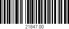 Código de barras (EAN, GTIN, SKU, ISBN): '21847.00'