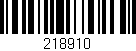 Código de barras (EAN, GTIN, SKU, ISBN): '218910'
