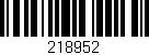Código de barras (EAN, GTIN, SKU, ISBN): '218952'
