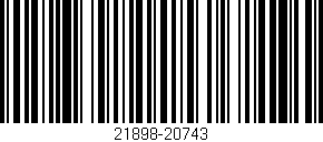 Código de barras (EAN, GTIN, SKU, ISBN): '21898-20743'