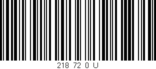 Código de barras (EAN, GTIN, SKU, ISBN): '218_72_0_U'