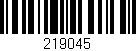 Código de barras (EAN, GTIN, SKU, ISBN): '219045'