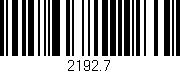 Código de barras (EAN, GTIN, SKU, ISBN): '2192.7'