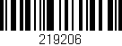 Código de barras (EAN, GTIN, SKU, ISBN): '219206'