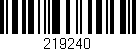 Código de barras (EAN, GTIN, SKU, ISBN): '219240'