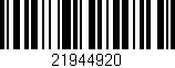 Código de barras (EAN, GTIN, SKU, ISBN): '21944920'