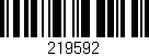 Código de barras (EAN, GTIN, SKU, ISBN): '219592'