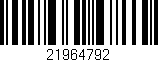Código de barras (EAN, GTIN, SKU, ISBN): '21964792'