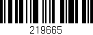 Código de barras (EAN, GTIN, SKU, ISBN): '219665'