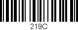 Código de barras (EAN, GTIN, SKU, ISBN): '219C'