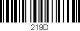 Código de barras (EAN, GTIN, SKU, ISBN): '219D'