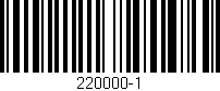 Código de barras (EAN, GTIN, SKU, ISBN): '220000-1'