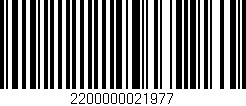 Código de barras (EAN, GTIN, SKU, ISBN): '2200000021977'
