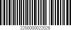 Código de barras (EAN, GTIN, SKU, ISBN): '2200000022028'