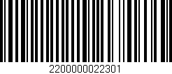 Código de barras (EAN, GTIN, SKU, ISBN): '2200000022301'