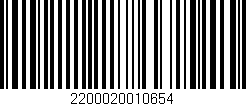 Código de barras (EAN, GTIN, SKU, ISBN): '2200020010654'