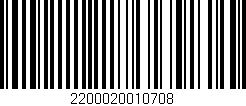 Código de barras (EAN, GTIN, SKU, ISBN): '2200020010708'