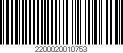 Código de barras (EAN, GTIN, SKU, ISBN): '2200020010753'