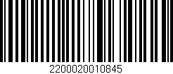 Código de barras (EAN, GTIN, SKU, ISBN): '2200020010845'