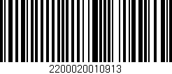 Código de barras (EAN, GTIN, SKU, ISBN): '2200020010913'