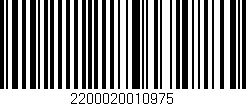 Código de barras (EAN, GTIN, SKU, ISBN): '2200020010975'