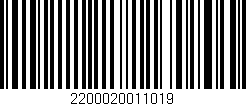 Código de barras (EAN, GTIN, SKU, ISBN): '2200020011019'