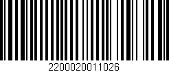 Código de barras (EAN, GTIN, SKU, ISBN): '2200020011026'