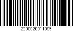 Código de barras (EAN, GTIN, SKU, ISBN): '2200020011095'