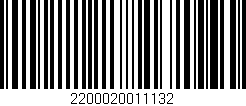 Código de barras (EAN, GTIN, SKU, ISBN): '2200020011132'