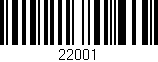 Código de barras (EAN, GTIN, SKU, ISBN): '22001'