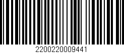 Código de barras (EAN, GTIN, SKU, ISBN): '2200220009441'