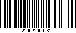 Código de barras (EAN, GTIN, SKU, ISBN): '2200220009618'