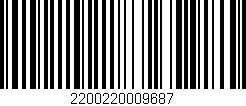 Código de barras (EAN, GTIN, SKU, ISBN): '2200220009687'