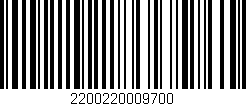 Código de barras (EAN, GTIN, SKU, ISBN): '2200220009700'