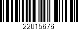 Código de barras (EAN, GTIN, SKU, ISBN): '22015676'