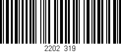 Código de barras (EAN, GTIN, SKU, ISBN): '2202/319'