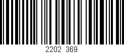 Código de barras (EAN, GTIN, SKU, ISBN): '2202/369'
