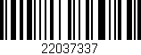 Código de barras (EAN, GTIN, SKU, ISBN): '22037337'