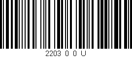 Código de barras (EAN, GTIN, SKU, ISBN): '2203_0_0_U'