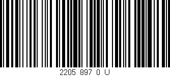 Código de barras (EAN, GTIN, SKU, ISBN): '2205_897_0_U'