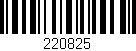 Código de barras (EAN, GTIN, SKU, ISBN): '220825'