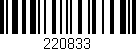 Código de barras (EAN, GTIN, SKU, ISBN): '220833'
