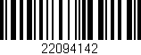 Código de barras (EAN, GTIN, SKU, ISBN): '22094142'