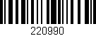 Código de barras (EAN, GTIN, SKU, ISBN): '220990'